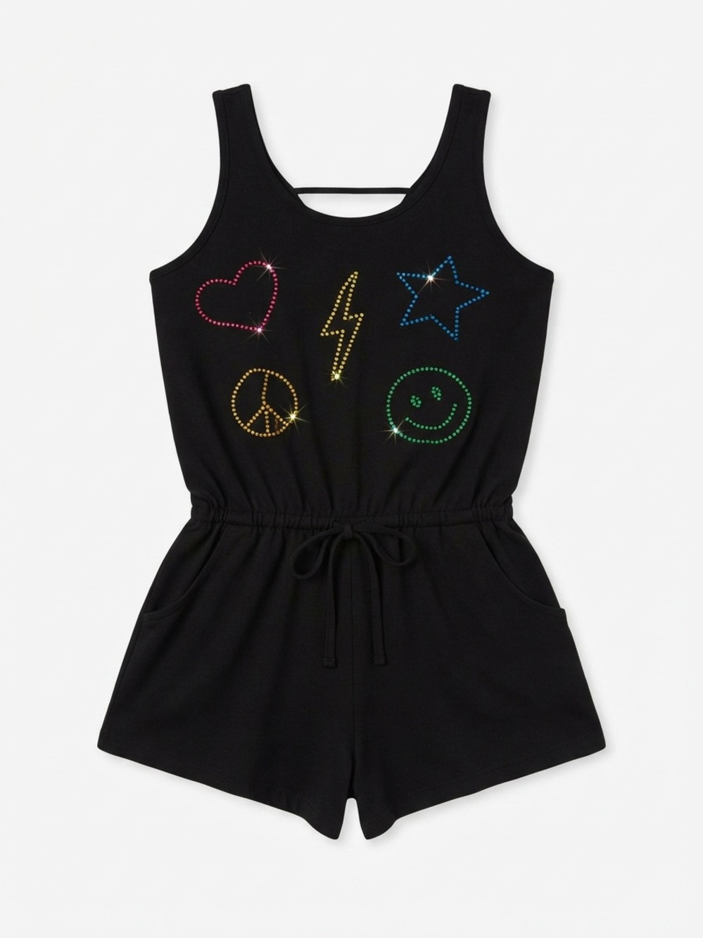 Pixie Lane Studded Graphic Romper Size 8